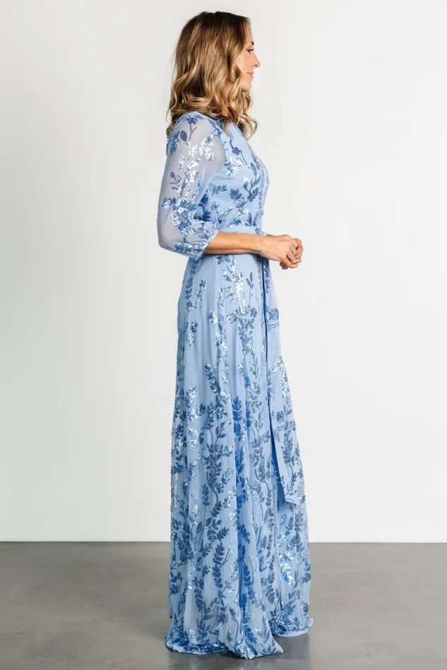 Baltic Born Mother Of The Bride Women Destiny Sequin Maxi Dress Blue Baltic Born Mother Of The Bride Women Destiny Sequin Maxi Dress Blue