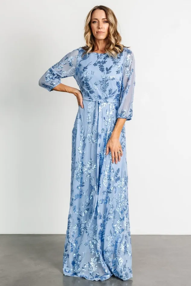 Baltic Born Mother Of The Bride Women Destiny Sequin Maxi Dress Blue Baltic Born Mother Of The Bride Women Destiny Sequin Maxi Dress Blue