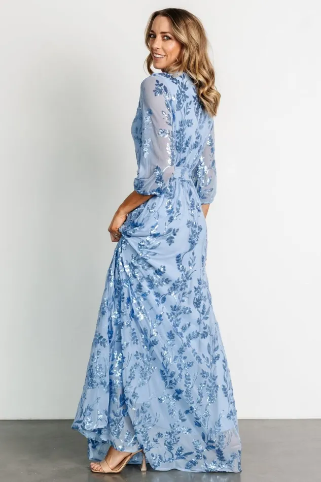 Baltic Born Mother Of The Bride Women Destiny Sequin Maxi Dress Blue Baltic Born Mother Of The Bride Women Destiny Sequin Maxi Dress Blue