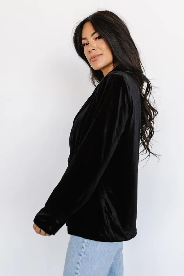 Baltic Born Outerwear Women Centennial Velvet Blazer Black Baltic Born Outerwear Women Centennial Velvet Blazer Black