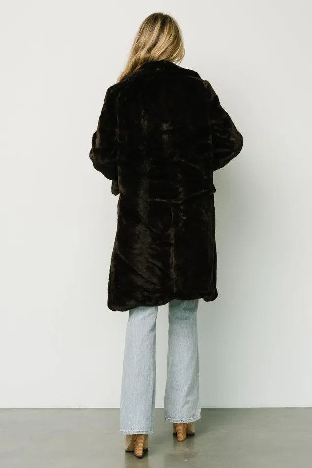 Baltic Born Outerwear Women Graham Long Faux Fur Coat Deep Brown Baltic Born Outerwear Women Graham Long Faux Fur Coat Deep Brown