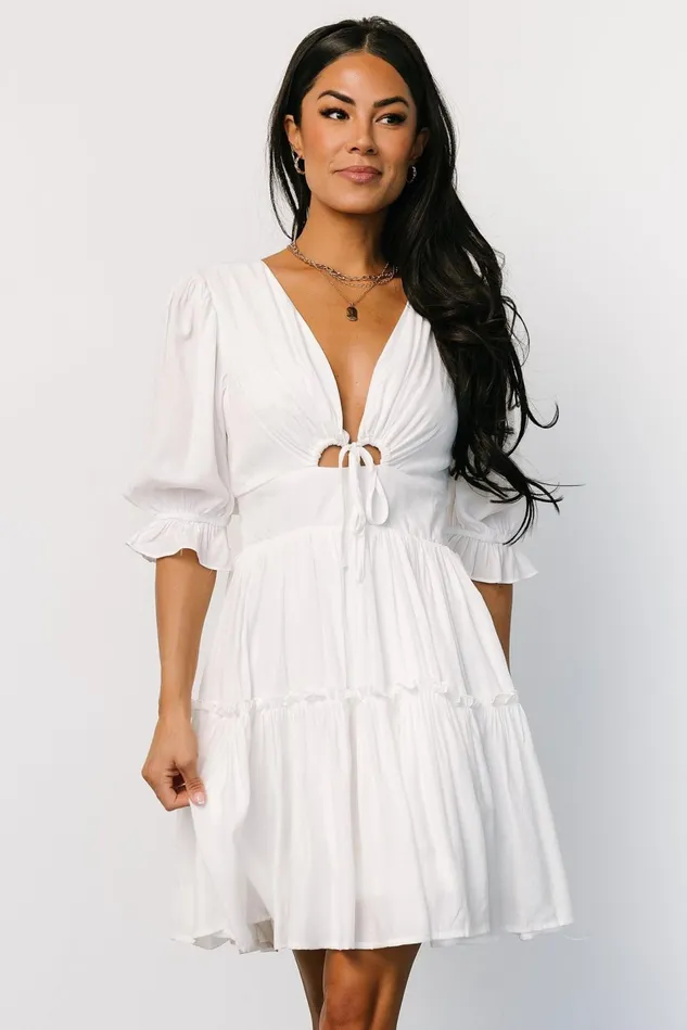Baltic Born Short Dresses Women Gisela Short Dress Off White Baltic Born Short Dresses Women Gisela Short Dress Off White