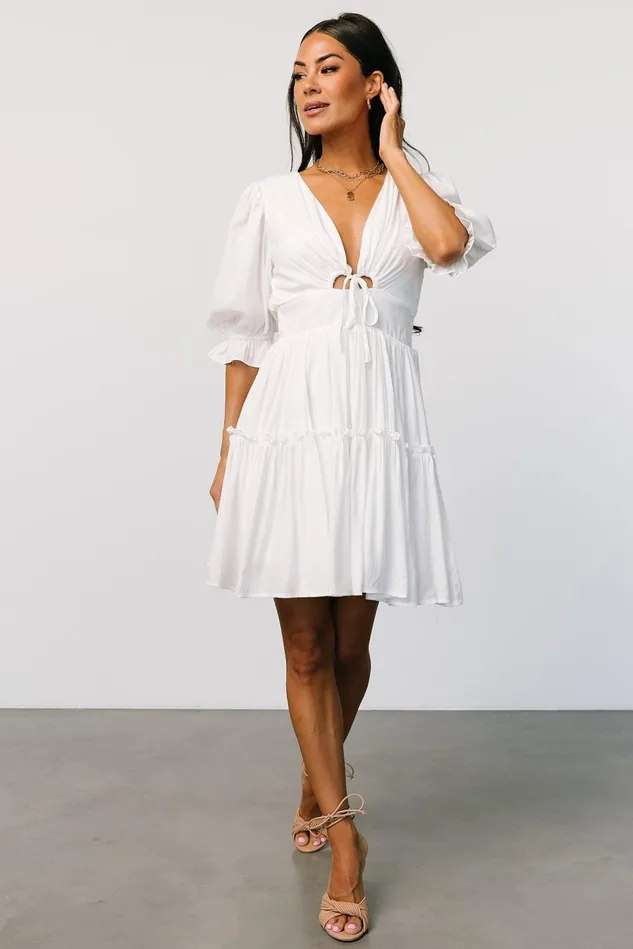 Baltic Born Short Dresses Women Gisela Short Dress Off White Baltic Born Short Dresses Women Gisela Short Dress Off White