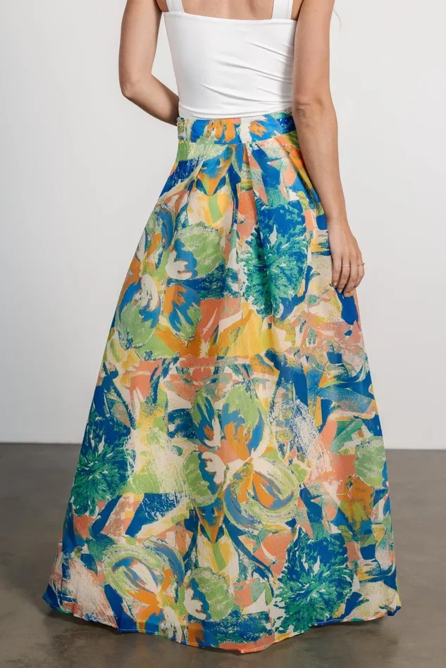 Baltic Born Skirts Women Cayman Maxi Skirt Blue Multi Baltic Born Skirts Women Cayman Maxi Skirt Blue Multi