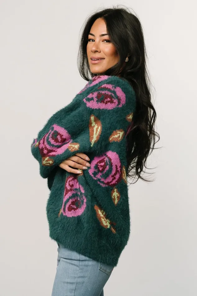 Baltic Born Sweaters Women Ryder Sweater Jade Multi Floral Baltic Born Sweaters Women Ryder Sweater Jade Multi Floral