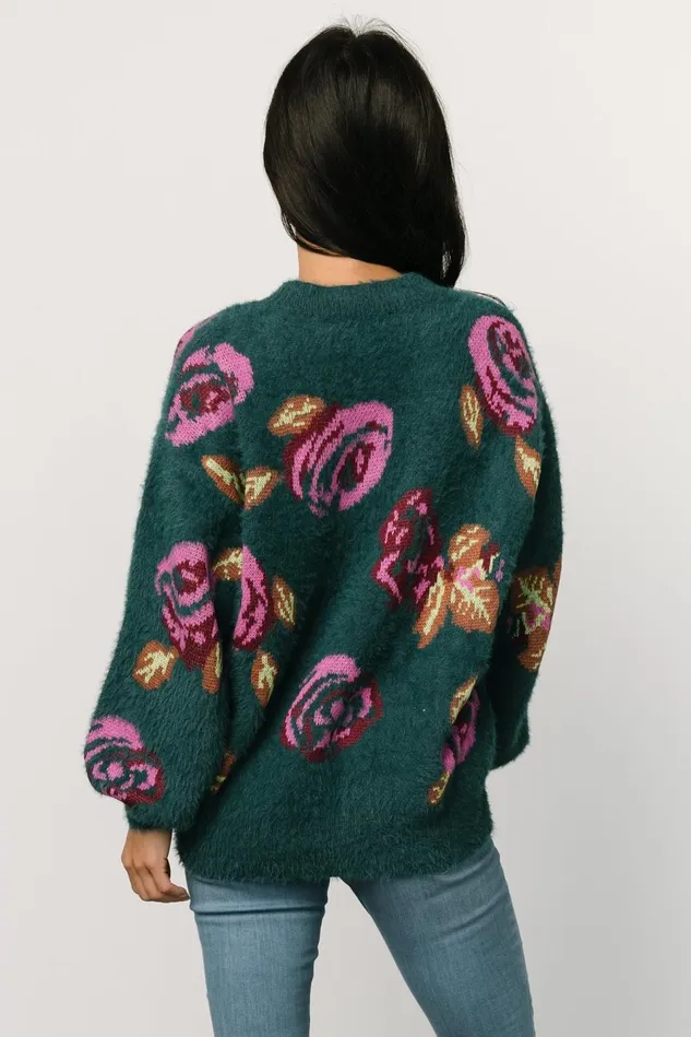 Baltic Born Sweaters Women Ryder Sweater Jade Multi Floral Baltic Born Sweaters Women Ryder Sweater Jade Multi Floral