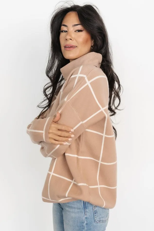 Baltic Born Sweaters Women Tahoe Turtleneck Sweater Taupe Cream Baltic Born Sweaters Women Tahoe Turtleneck Sweater Taupe Cream