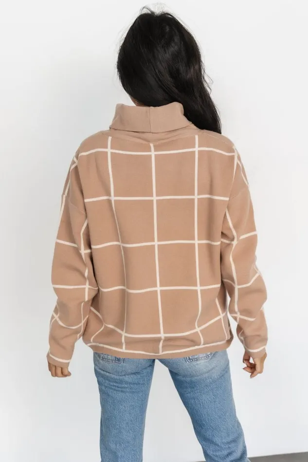 Baltic Born Sweaters Women Tahoe Turtleneck Sweater Taupe Cream Baltic Born Sweaters Women Tahoe Turtleneck Sweater Taupe Cream