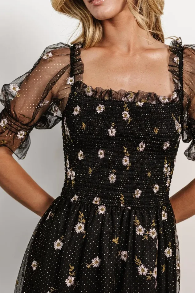 Baltic Born Tulle Styles Women Emilia Embroidered Dress Black Baltic Born Tulle Styles Women Emilia Embroidered Dress Black