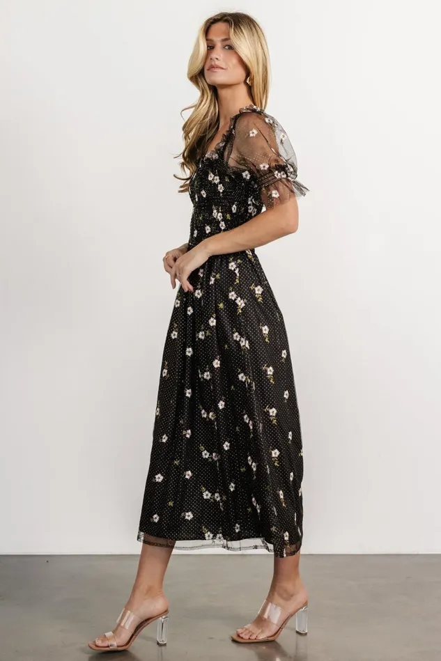 Baltic Born Tulle Styles Women Emilia Embroidered Dress Black Baltic Born Tulle Styles Women Emilia Embroidered Dress Black