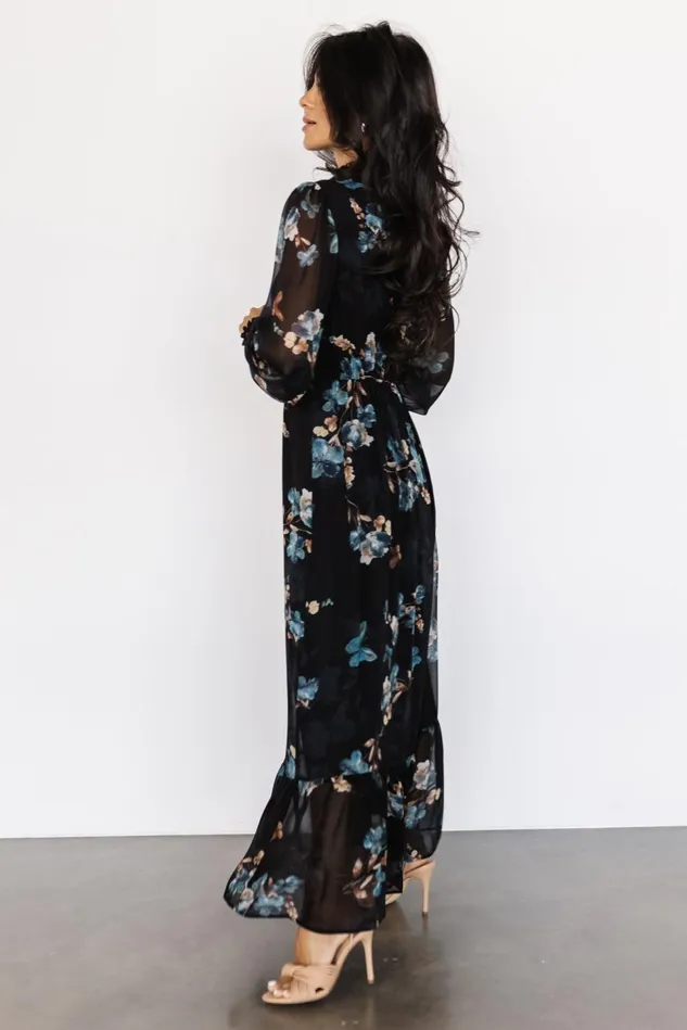 Baltic Born Wedding Guest Women Luciana Maxi Dress Black Blue Baltic Born Wedding Guest Women Luciana Maxi Dress Black Blue