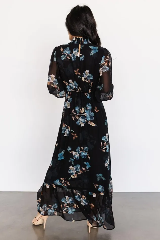Baltic Born Wedding Guest Women Luciana Maxi Dress Black Blue Baltic Born Wedding Guest Women Luciana Maxi Dress Black Blue