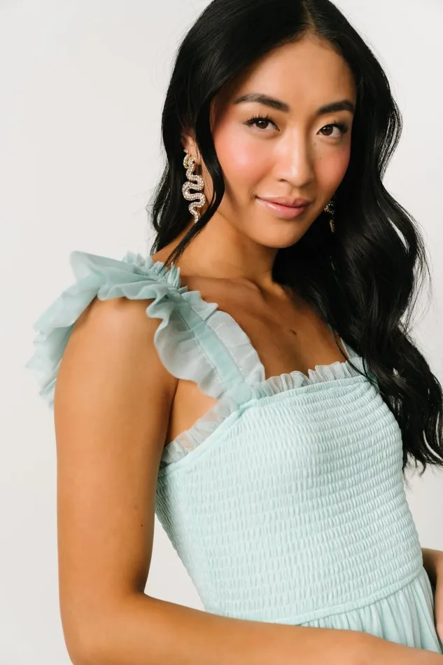 Baltic Born Wedding Guest Women Mindi Tulle Midi Dress Sea Blue
