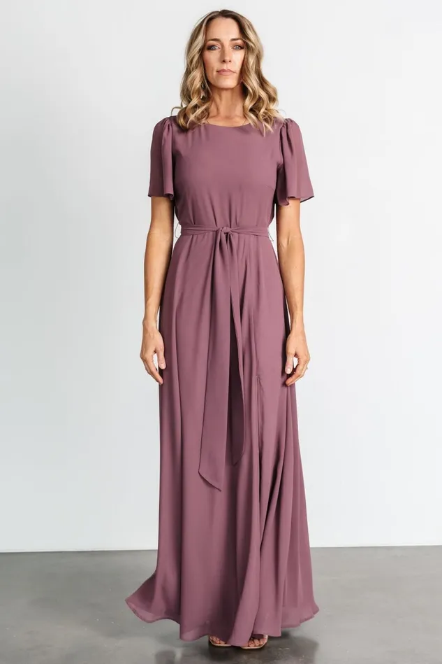 Baltic Born Wedding Guest Women Naomi Short Sleeve Maxi Dress Vintage Plum Baltic Born Wedding Guest Women Naomi Short Sleeve Maxi Dress Vintage Plum