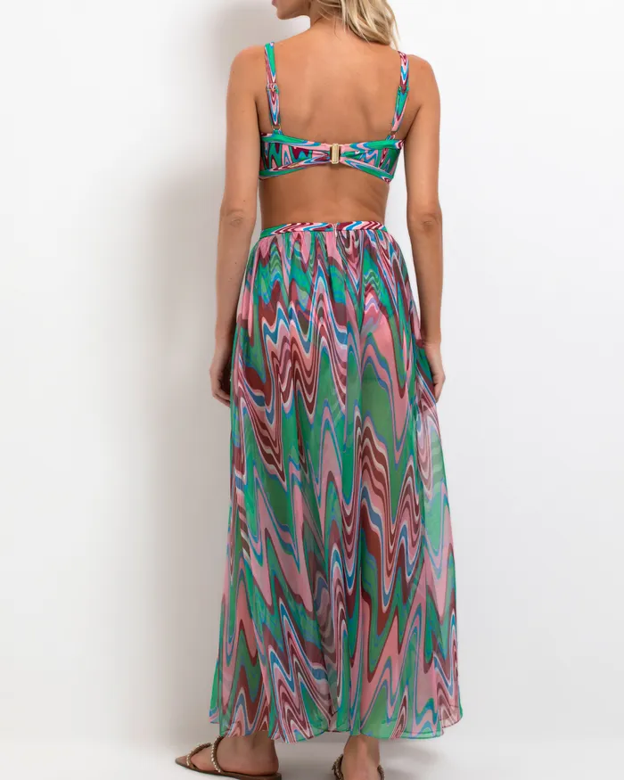 Beach Dresses Women PatBO Wave CutOut Maxi Dress FINAL SALE