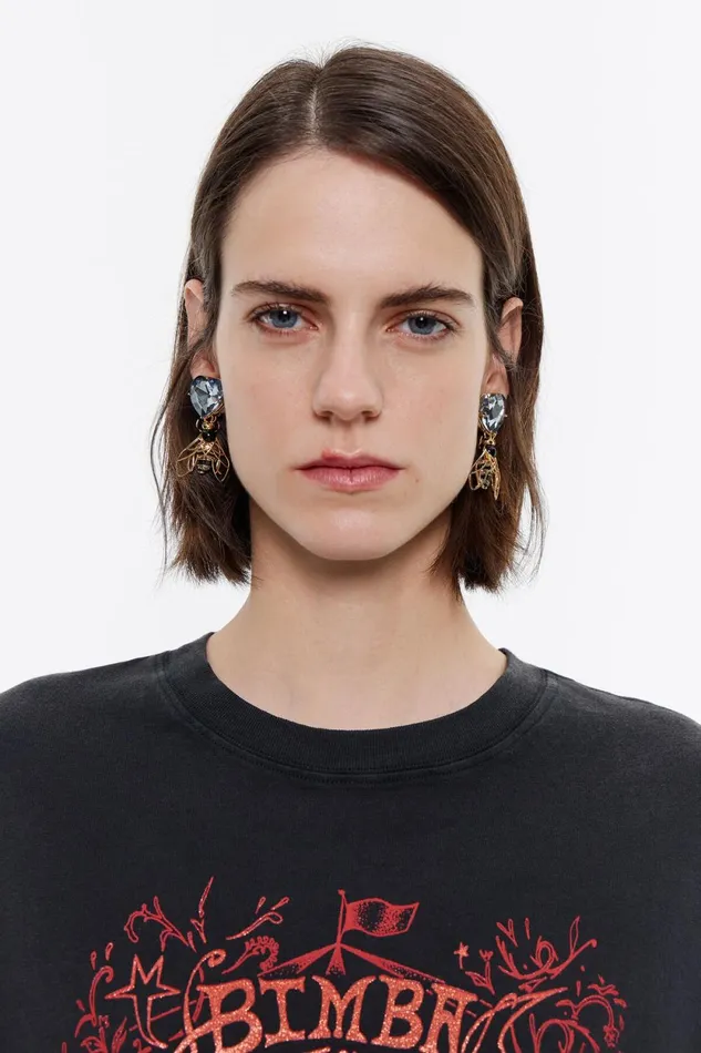 Bee Crystals Earrings Black Women Bimba Y Lola Jewelry Bee Crystals Earrings Black Women Bimba Y Lola Jewelry