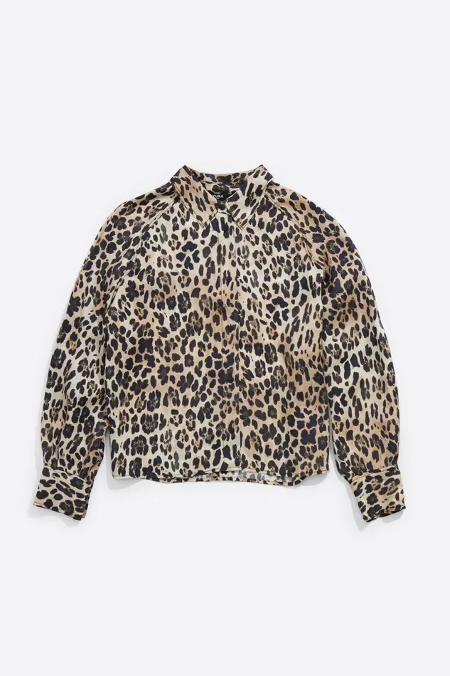 Beige Leopard Viscose Shirt Leopard Beige Women Bimba Y Lola Shirts Beige Leopard Viscose Shirt Leopard Beige Women Bimba Y Lola Shirts