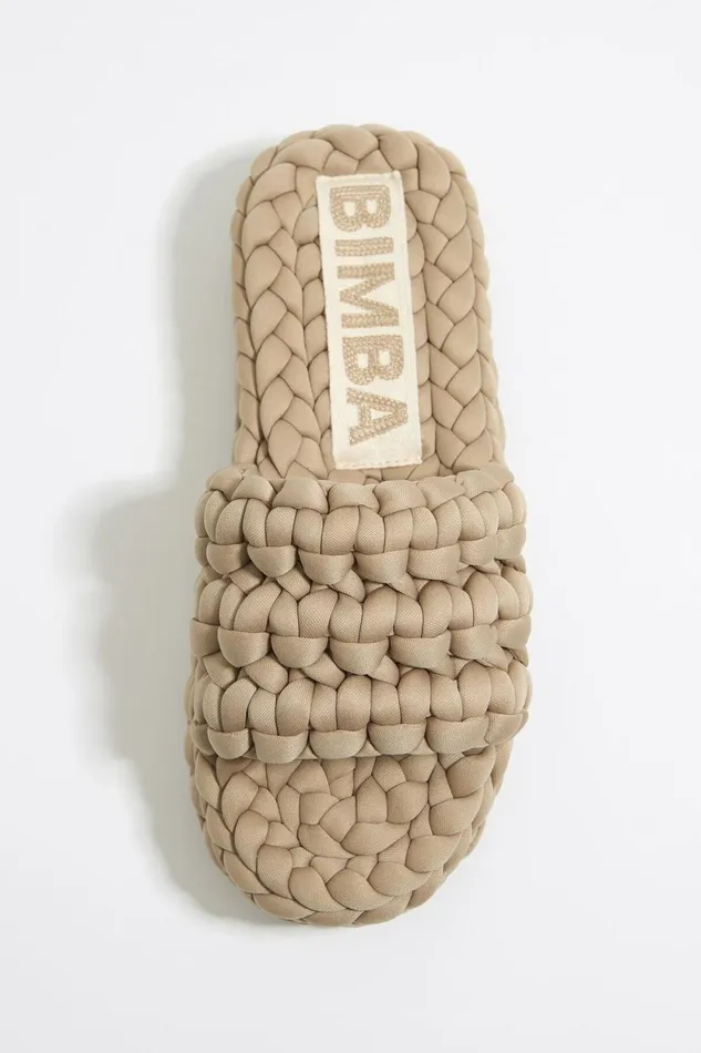 Beige Plaited Flat Sandal Beige Women Bimba Y Lola Sandals