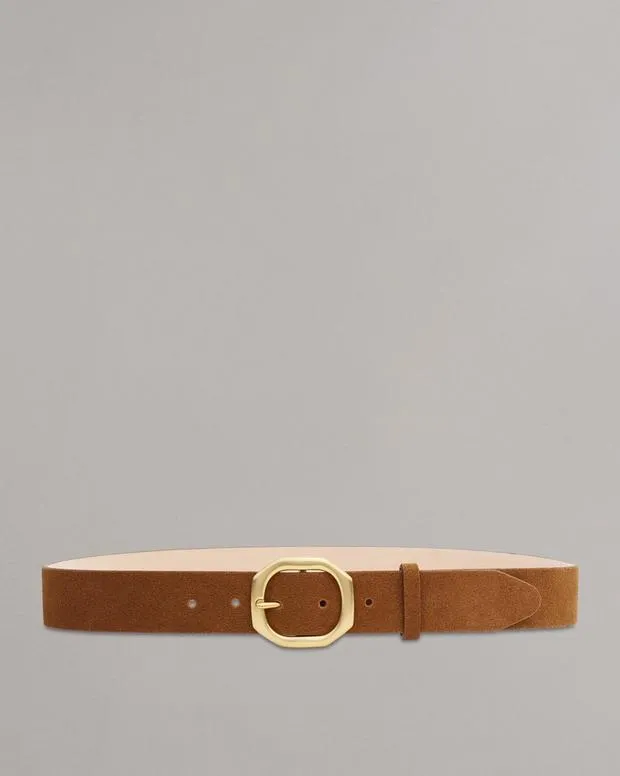 Belts Women Rag and Bone Audrey Suede Belt Brownwood Suede