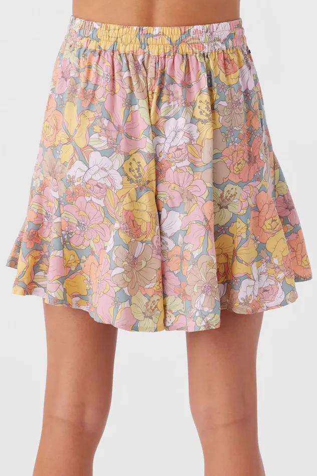 BENNIE JANIS FLORAL FLOWY SHORTS Silver Blue Women O039NEILL Collections