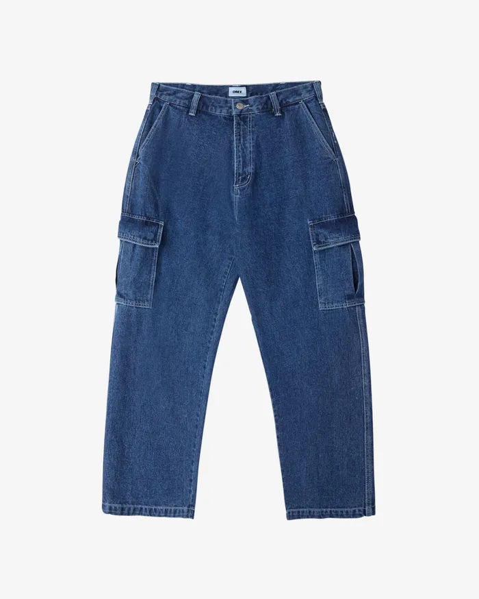 BIGWIG CARGO DENIM PANT Stone Wash Men BOTTOMS OBEY Clothing