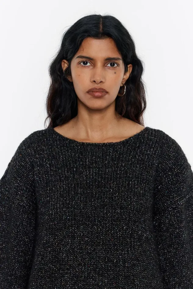 Black Multicolor Seams Sweater Black Women Bimba Y Lola Knitwear Black Multicolor Seams Sweater Black Women Bimba Y Lola Knitwear