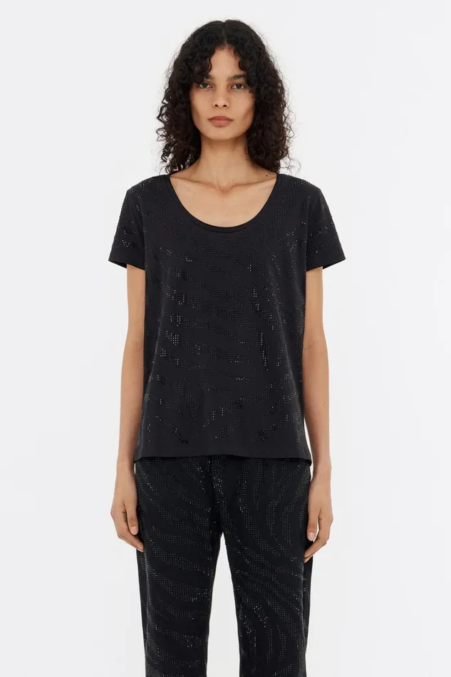 Black Stones Tshirt Black Women Bimba Y Lola TShirts