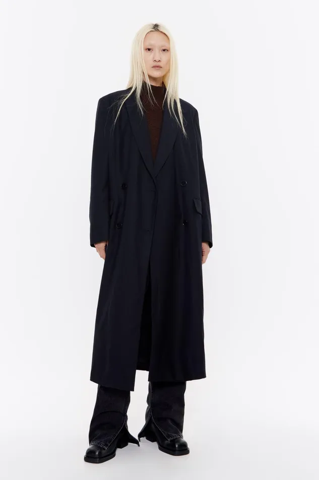 Black Tailored Maxi Jacket Black Women Bimba Y Lola Party Black Tailored Maxi Jacket Black Women Bimba Y Lola Party
