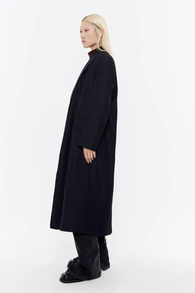 Black Tailored Maxi Jacket Black Women Bimba Y Lola Party Black Tailored Maxi Jacket Black Women Bimba Y Lola Party