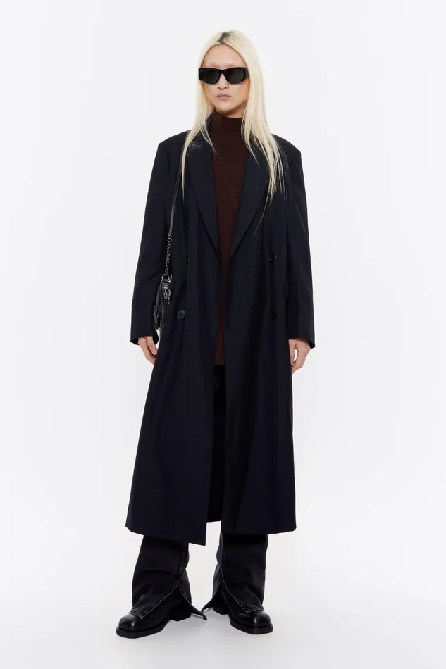 Black Tailored Maxi Jacket Black Women Bimba Y Lola Party Black Tailored Maxi Jacket Black Women Bimba Y Lola Party
