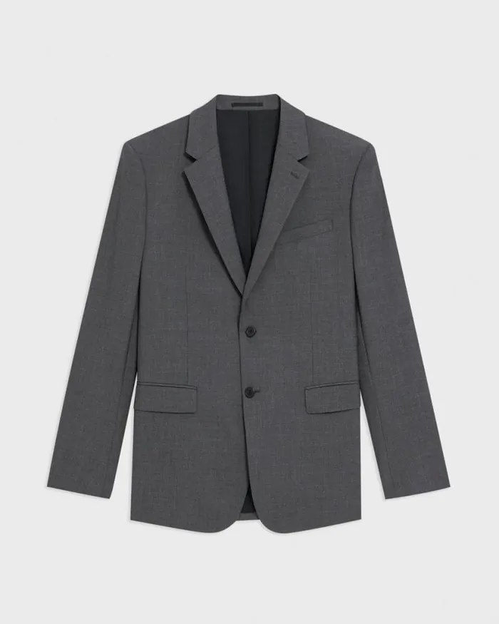 Blazers Jackets Men Theory Chambers Blazer In Stretch Wool Medium Charcoal Blazers Jackets Men Theory Chambers Blazer In Stretch Wool Medium Charcoal
