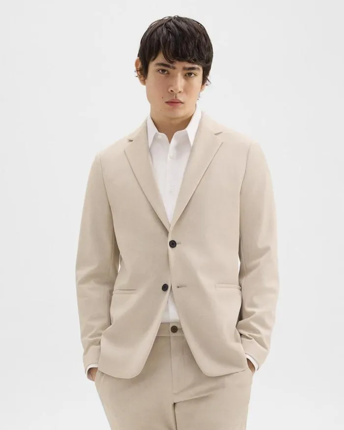 Blazers Jackets Men Theory Clinton Blazer In Printed Precision Ponte Sand Multi Blazers Jackets Men Theory Clinton Blazer In Printed Precision Ponte Sand Multi