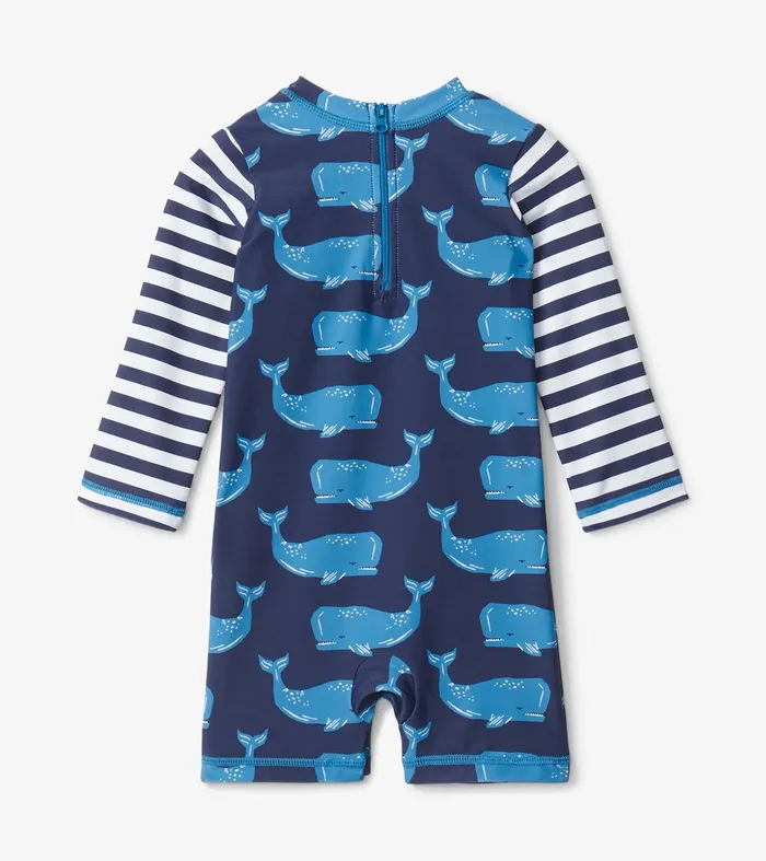 Block Whales Baby OnePiece Rashguard Hatley