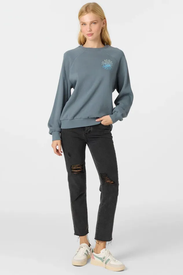 BOARDWALK CREWNECK FLEECE Washed Slate Women O039NEILL Collections