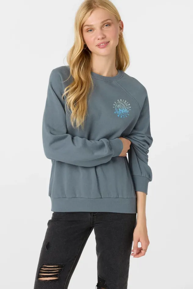 BOARDWALK CREWNECK FLEECE Washed Slate Women O039NEILL Collections