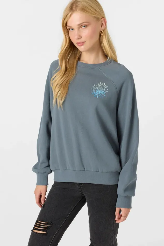 BOARDWALK CREWNECK FLEECE Washed Slate Women O039NEILL Collections