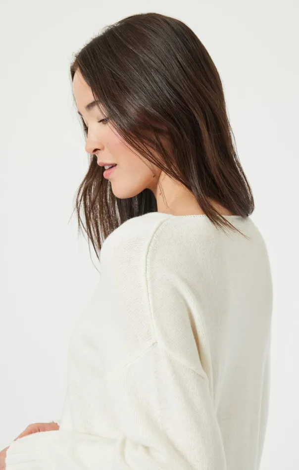Boat Neck Sweater In Antique White Women Mavi Jeans Sweaters Boat Neck Sweater In Antique White Women Mavi Jeans Sweaters