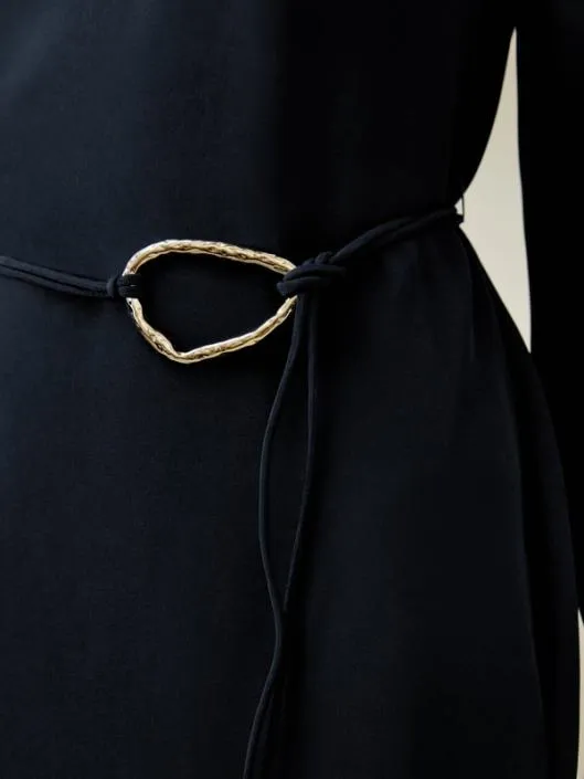 Boatneck Midi Dress With Belt Women Jumpsuits Lilysilk Dresses