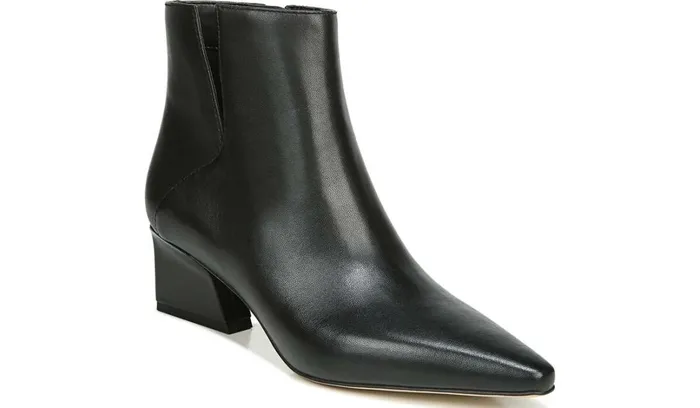 Booties Women Franco Sarto Franco Sandria Block Heel Bootie Black Leather