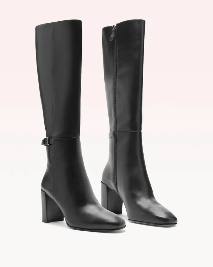 Boots Women Alexandre Birman Candance Tall Boot 8211 Luxury Leather Boots 8211 Black KneeHigh Boots Alexandre Birman Black