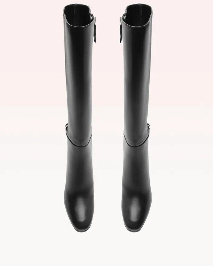 Boots Women Alexandre Birman Candance Tall Boot 8211 Luxury Leather Boots 8211 Black KneeHigh Boots Alexandre Birman Black