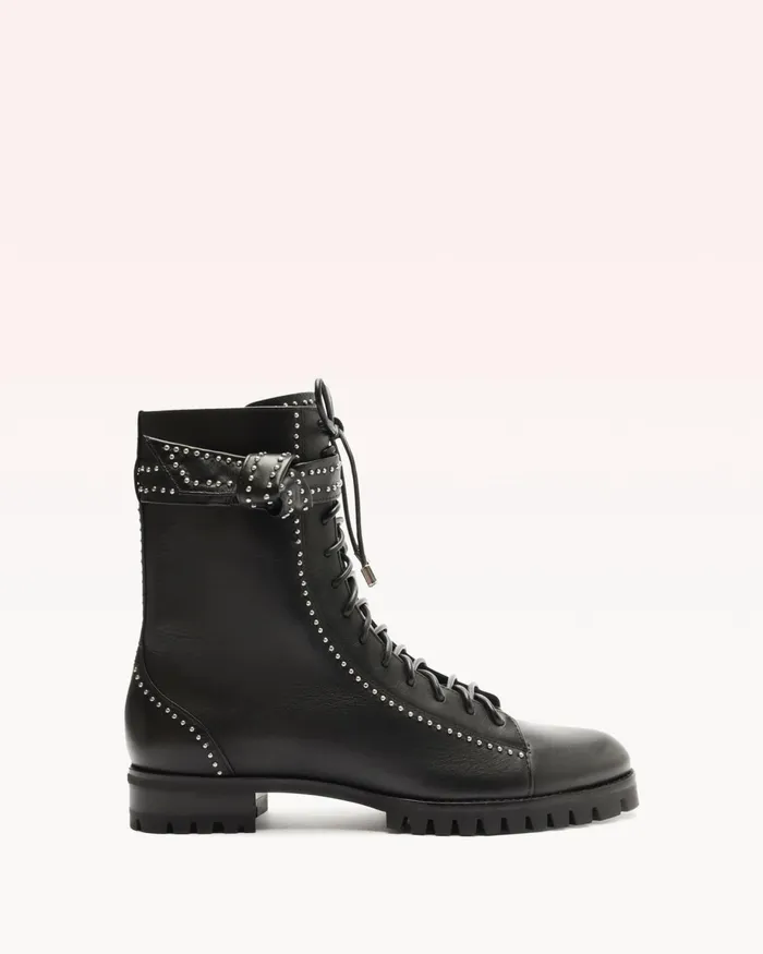 Boots Women Alexandre Birman Evelyn Studded Combat Boots 8211 Black Lace Up Booties 8211 Designer Combat Boots Black Boots Women Alexandre Birman Evelyn Studded Combat Boots 8211 Black Lace Up Booties 8211 Designer Combat Boots Black