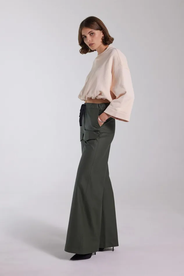 Bottoms Women Stutterheim Jarla Trousers Dark Green