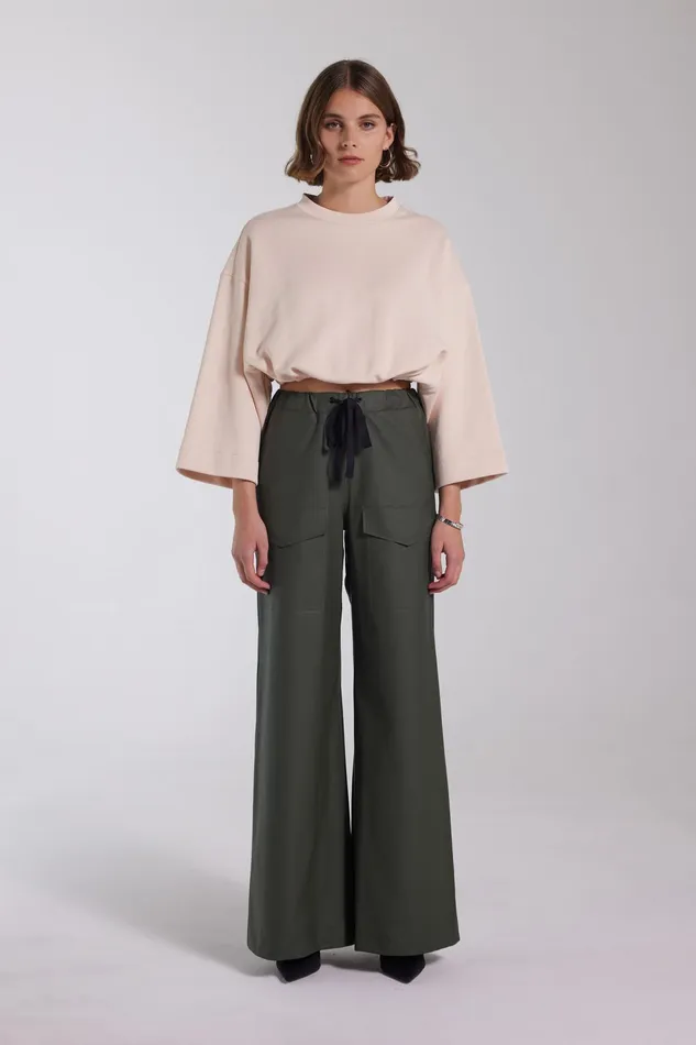 Bottoms Women Stutterheim Jarla Trousers Dark Green