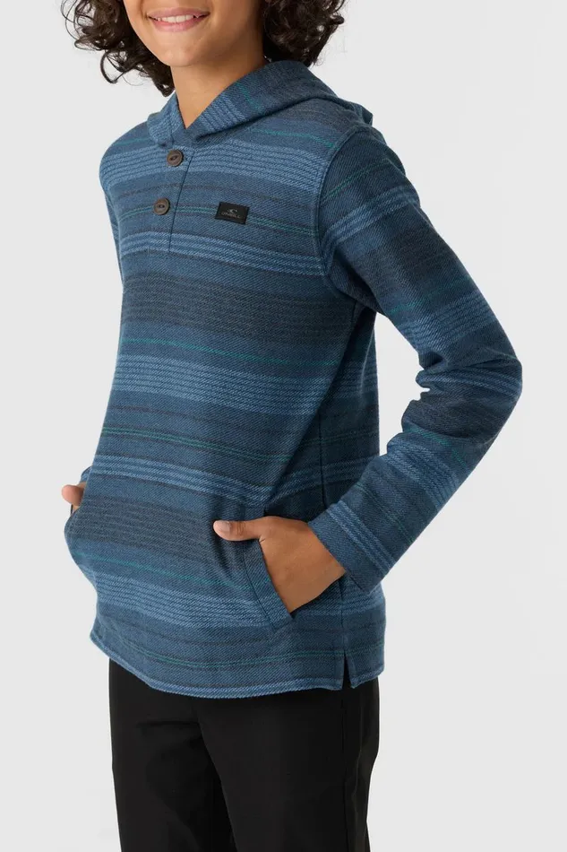 BOY039S BAVARO STRIPE PONCHO FLEECE PULLOVER Midnight Navy Kids O039NEILL Boy039S Clothing