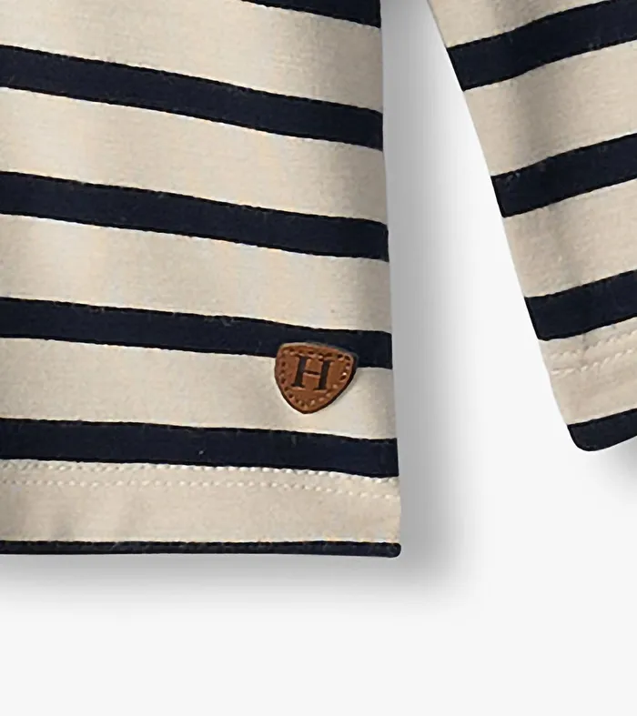 Boys Black and Cream Long Sleeve Bamboo TShirt Hatley