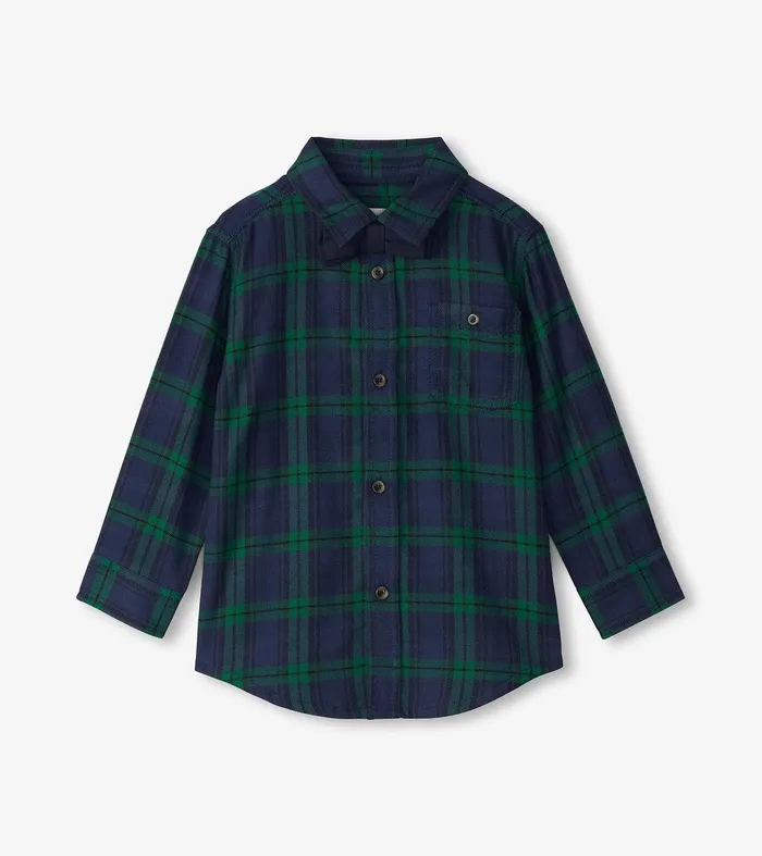 Boys Blackwatch Plaid Button Down Shirt Hatley