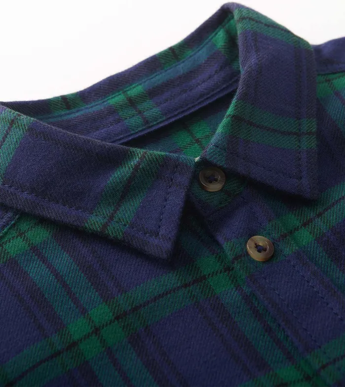 Boys Blackwatch Plaid Button Down Shirt Hatley