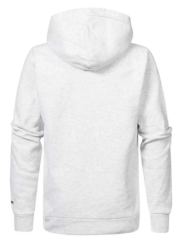 Boys Knits and Sweats Petrol Industries Hoodie With Logo Artwork Silver Grey Melee
