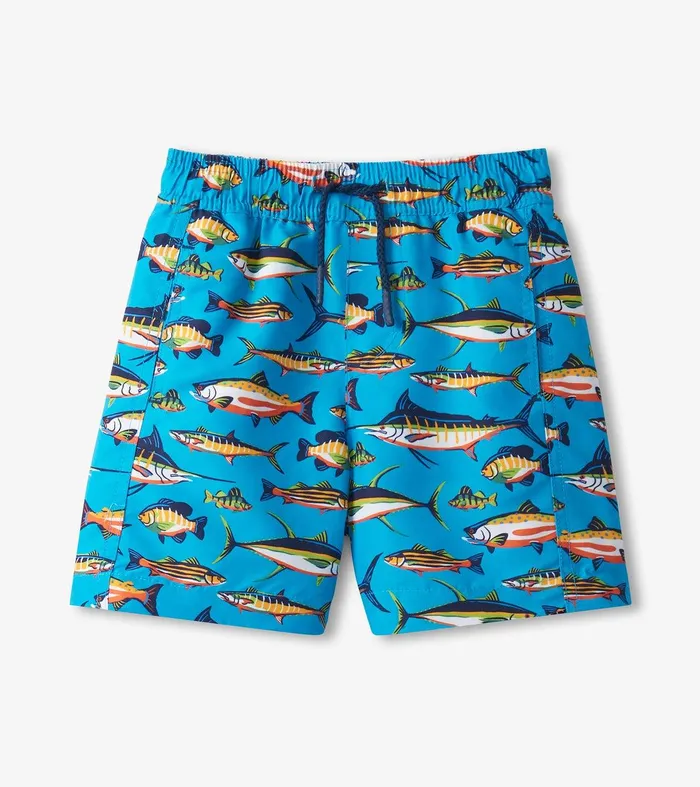 Boys Lots Of Fish Swim Trunks Hatley